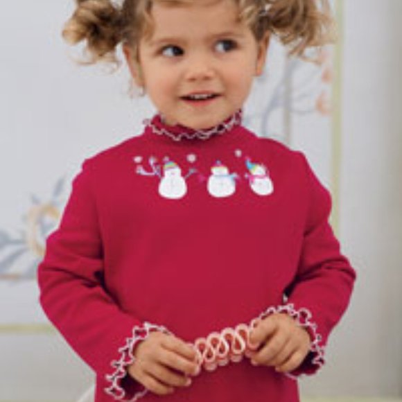 Hanna Andersson Snowman Mock Turtleneck - Picture 2 of 2
